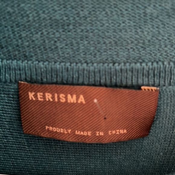 Kerisma Women’s teal blue sleeveless, oversized sweater size S/M Preloved - Picture 3 of 8